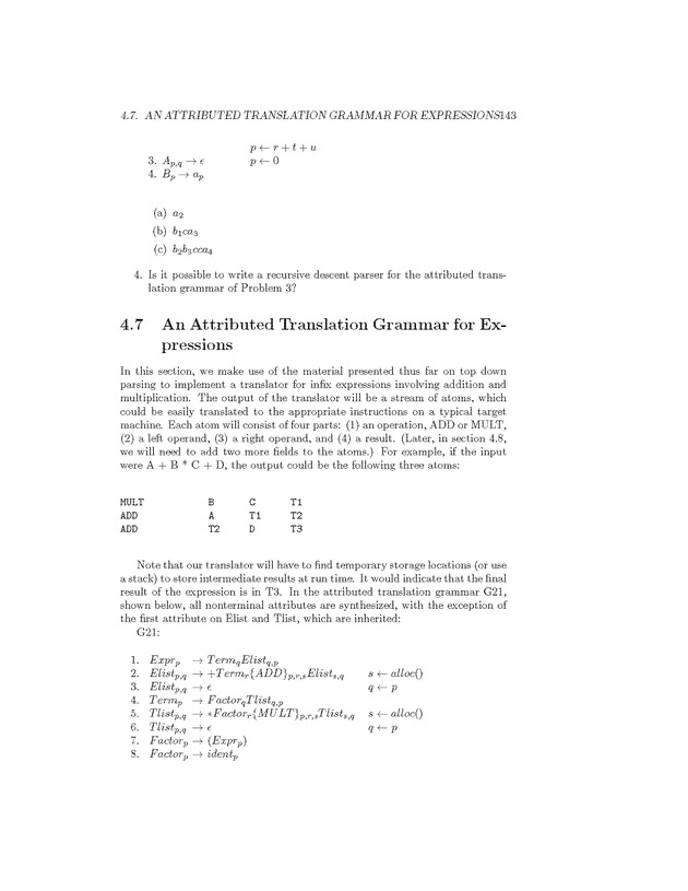Compiler Design: Theory, Tools, and Examples - Page 143